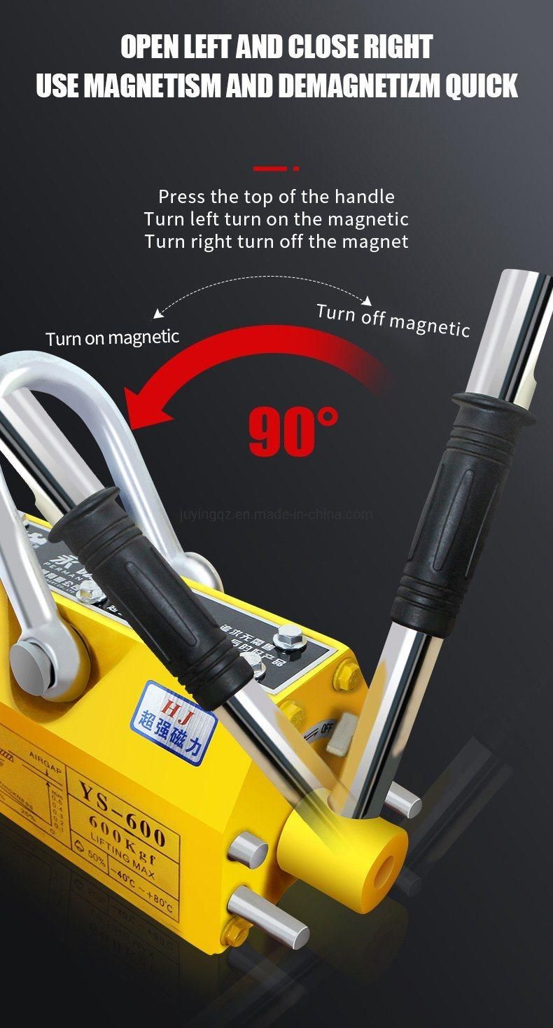 100kg 200kg 400kg 600kg 1000kg 2000kg Lifting Magnet Magnetic Crane Permanent Magnetic Lifter for Lifting Steel Sheet