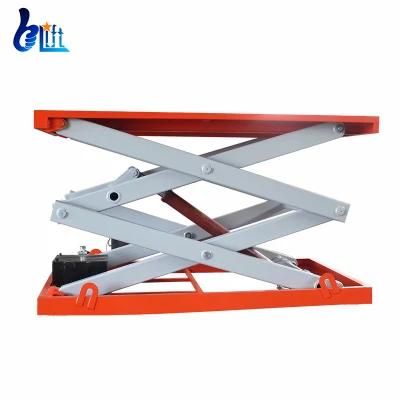 Custom Height Load Capacity Platform Size Stationary Scissor Tire Warehouse Pallet China Lift Hydraulic Lifter