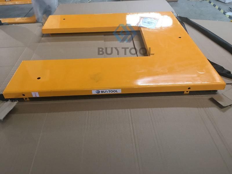 1000kg 1500kg U Shape Scissor Lift Trolley Stationary Electric Lift Table