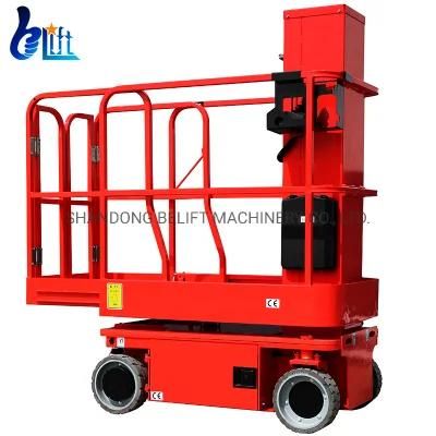 Single Vertical Mast Aluminum Lifts Mobile Elevated Work Platforms