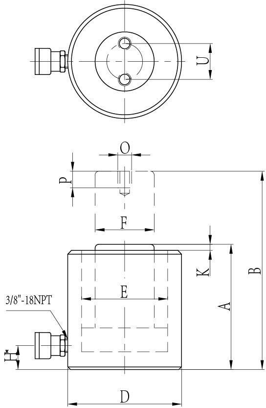 Sov Rcs Series Low Height Hydraulic Cylinder