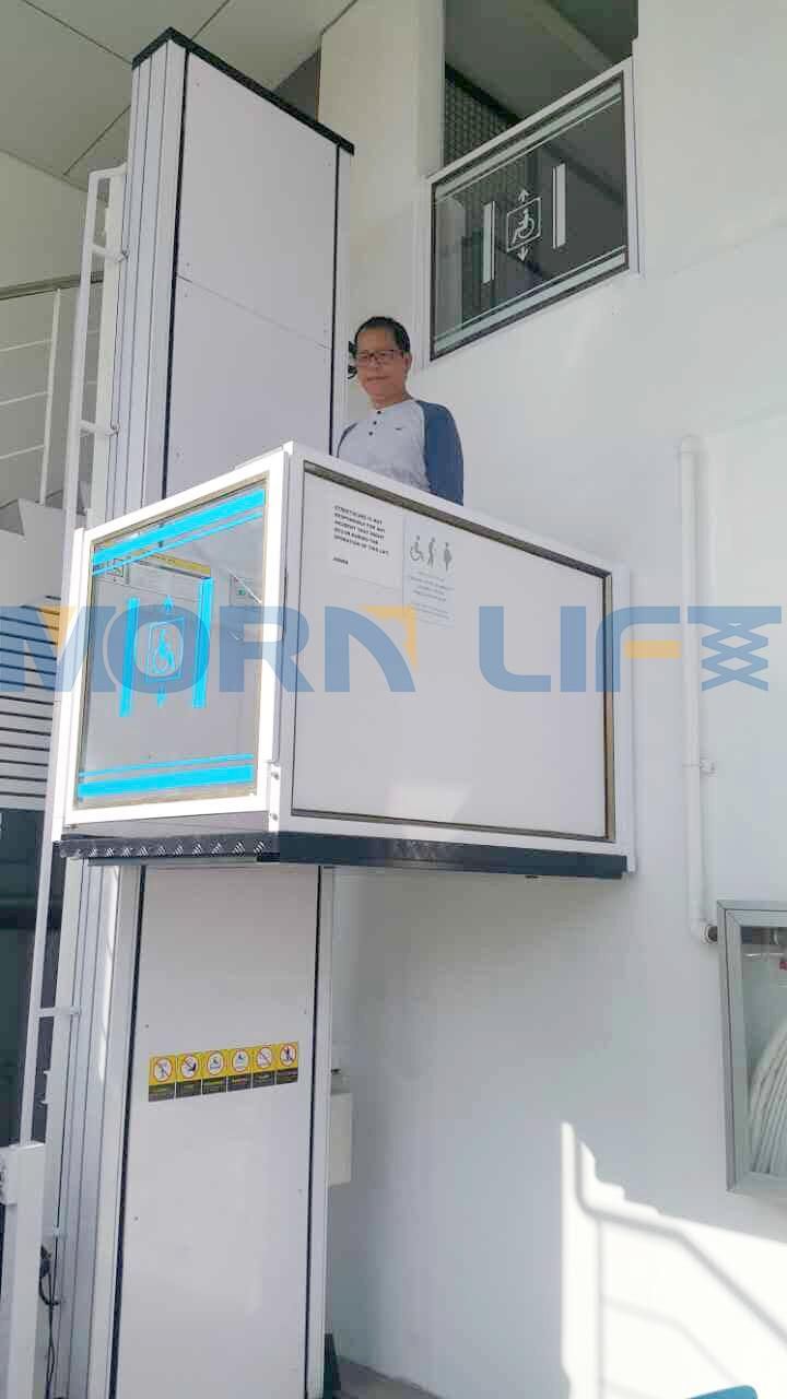 Hydraulic Vertical Wheelchair Lift for Old, Disabled, Public