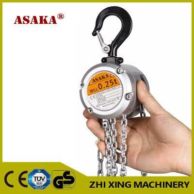 Manual Aluminum Mini Lifting Equipment Chain Block Capacity 500kg