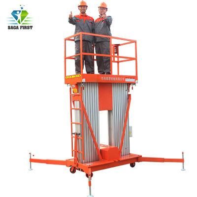 Double-Mast Aluminium Aerial Lift Platform Work Lift with Ce