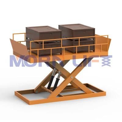 Rust-Proof Morn Plywood Case Hydraulic Cargo Double Scissor Lift Table with CE