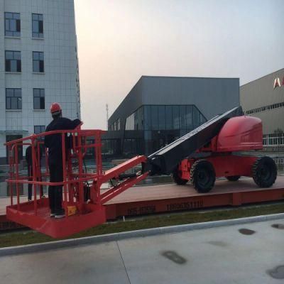 China 20m Mobile Telescopic Boom Man Lifter Hydraulic Electric Diesel Self Propelled Cherry Picker Lifter for Sale