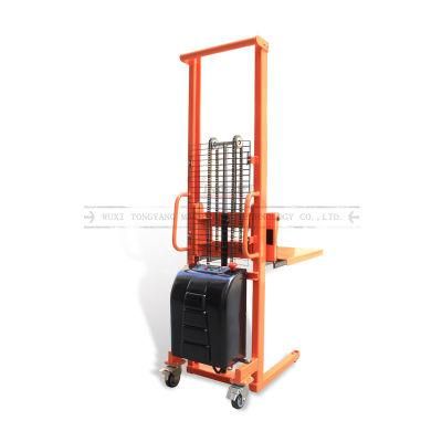 Low Profile Electric Forks Stacker Lifting Height 1500mm and Loading Capacity 500kg