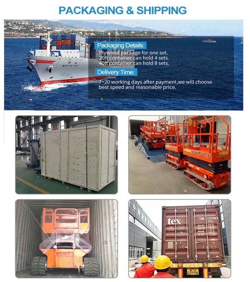 Electric Battery Self Propelled Mobile Hydraulic Automatic Tracked Crawler Scissor Lift