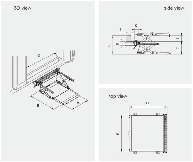 Scissor Wheelchair Lifting Platform for Van with Ce Certificate