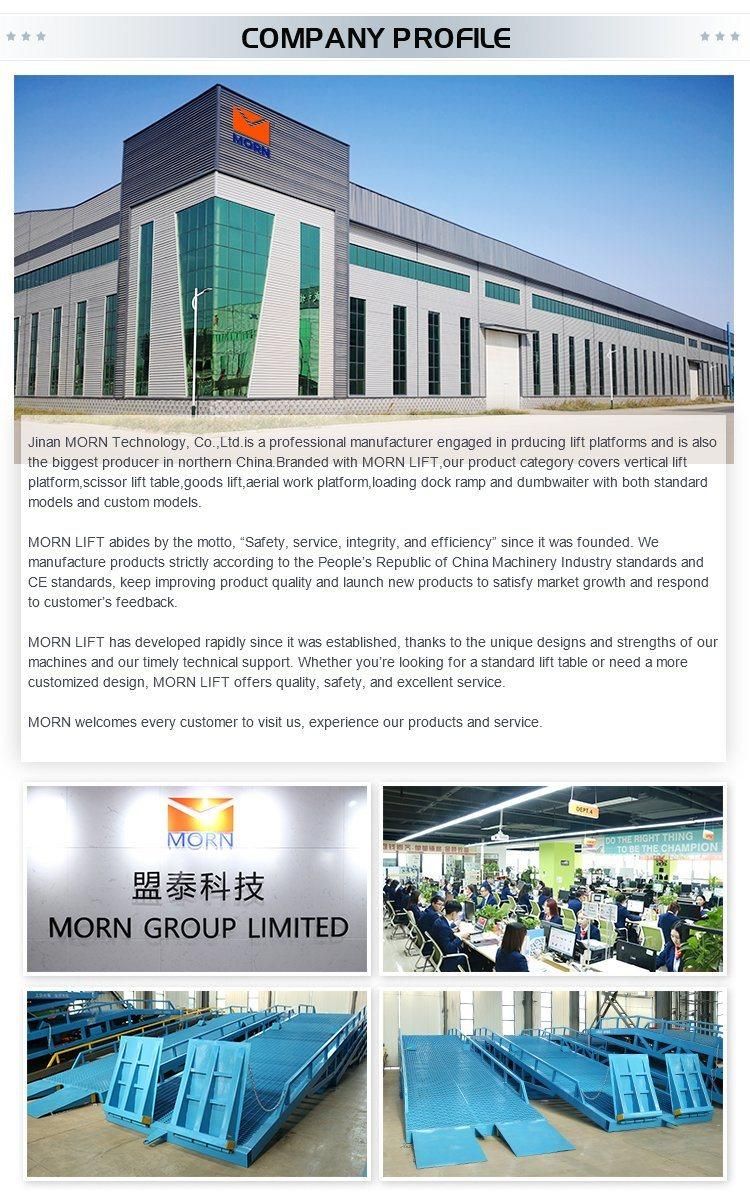 Factory CE, ISO Moving Morn China Container Unloading Hydraulic Loading Dock Ramp