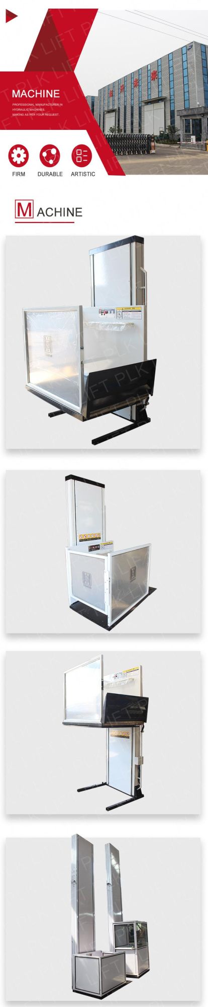 Most Hot Sale Aluminum Vertical Wheelchair Platform Lift with CE