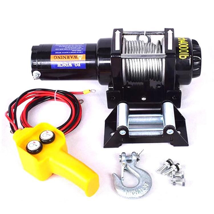 12V 4X4 24000lb Marine Rope Winch Overheaf Lifting System Machine for Cable Pulling