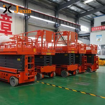 230kg Load 8m 10m Electric Aerial Lift Platform Scissor Lift Rental with CE Approved