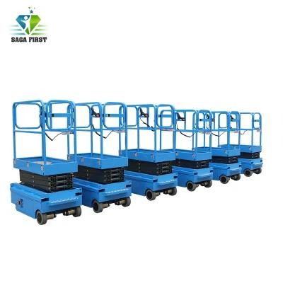 Easy Control Four Wheels Mobile Hydraulic Scissor Lift Platform