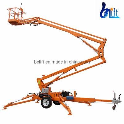 10m-20m Aerial Construction Working Platform Towable Trailer Spider Boom Lift