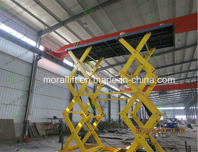 Hydraulic double scissor stationary vertical car parking elevator lift