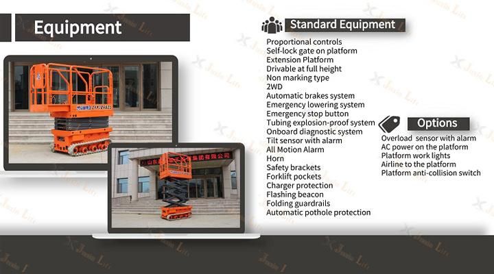 2022 New Stock 6m 8m 10m 12m 14m CE Approved Hydraulic Lifting Platform Tracked Scissor Lift