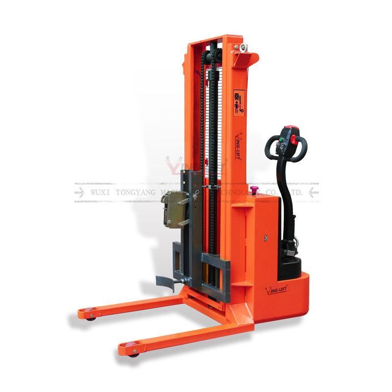 Load Capacity 650kg Electric Lifting 2400mm Counter Balance Full Electric Drum Carrier