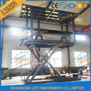 Double Deck Mobile Electric Hydraulic Scissor Car Lift Table