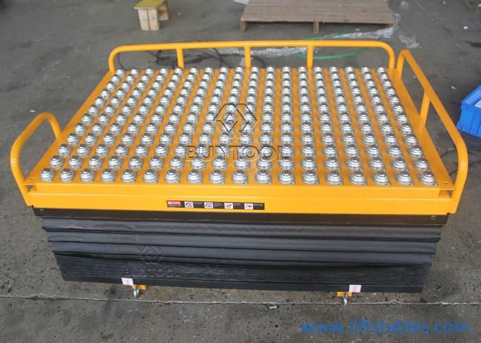 Electric Hydraulic Scissor Lift Table with Roller Ball Platform