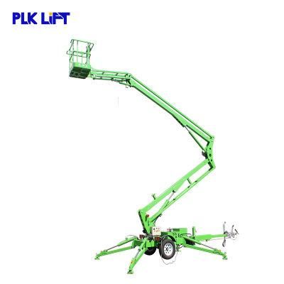 14m Aerial Work Platform Hydraulic Towable Boom Lift for Buidling Construction