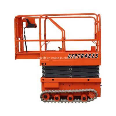 Juxin Mini Hydraulic Electric Tracked Self Propelled Crawler Scissor Lift Battery Powered