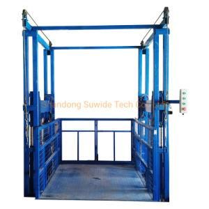 Suwide Customized Industrial Small Vertical Platform Warehouse Goods Lift Freight Elevator Basement Hydraulic Cargo Lift