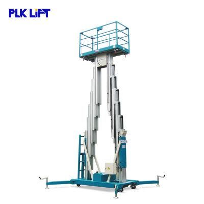 10mtrs Two Mast Autonomous Level Detection Moving Aluminum Man Lift