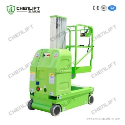 8m Single Mast Aluminum Aerial Lift Platform Electric Vertical Lift