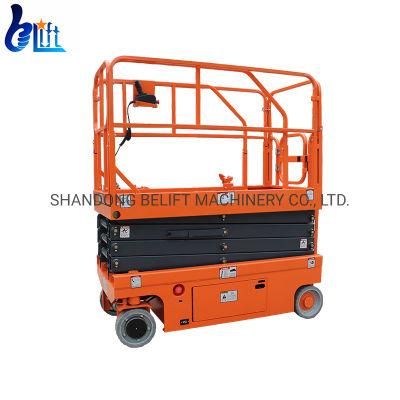 14m Battery Powered Self Propelled Scissor Lifting Equipment Hydraulic Aerial Man Lift