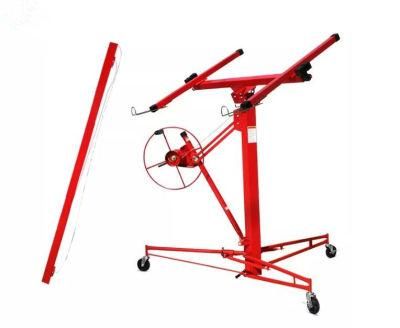 4/11 Feet Panel Lift Hoist Jack Lifter Lockable Caster Wheel Adjustable Arm Foldable Construction Tool Drywall Lift