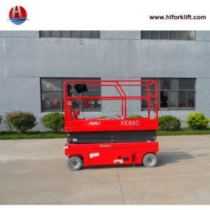 1000kg Trail-Type Small Platform Folding Scissor Lift Max Lifting Height 8 Meters