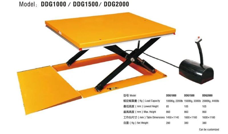 Electric Scissor Cart Lift Customize