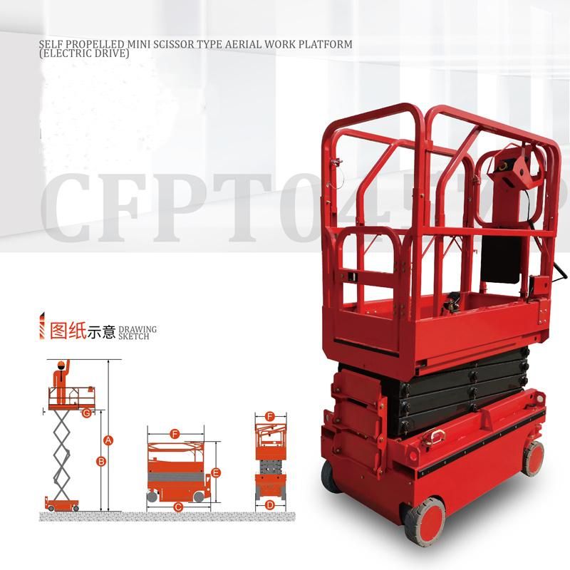 Hydraulic Scissor Lifting Equipment Hydraulic Battery Mobile Scissor Lift Platform