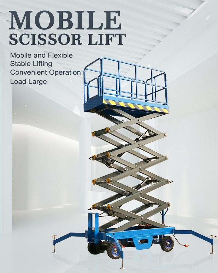4m-18m Widely Use Hydraulic Mobile Electric Scissor Lift for Factory