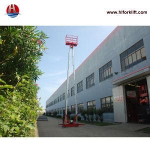 12m Semi-Electric Aerial Work Lift Platform Double Mast with Ce ISO