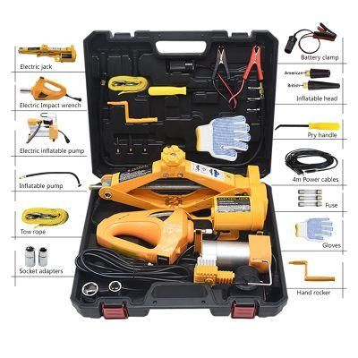 Hot Sale Electric Scissor Lift Car Jack and Impact Wrench and Tire Inflator