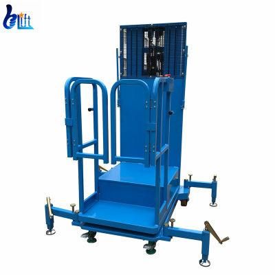 Platform 4m 4.5m Long Forks Indoor Semi Electric Order Picker Forklift