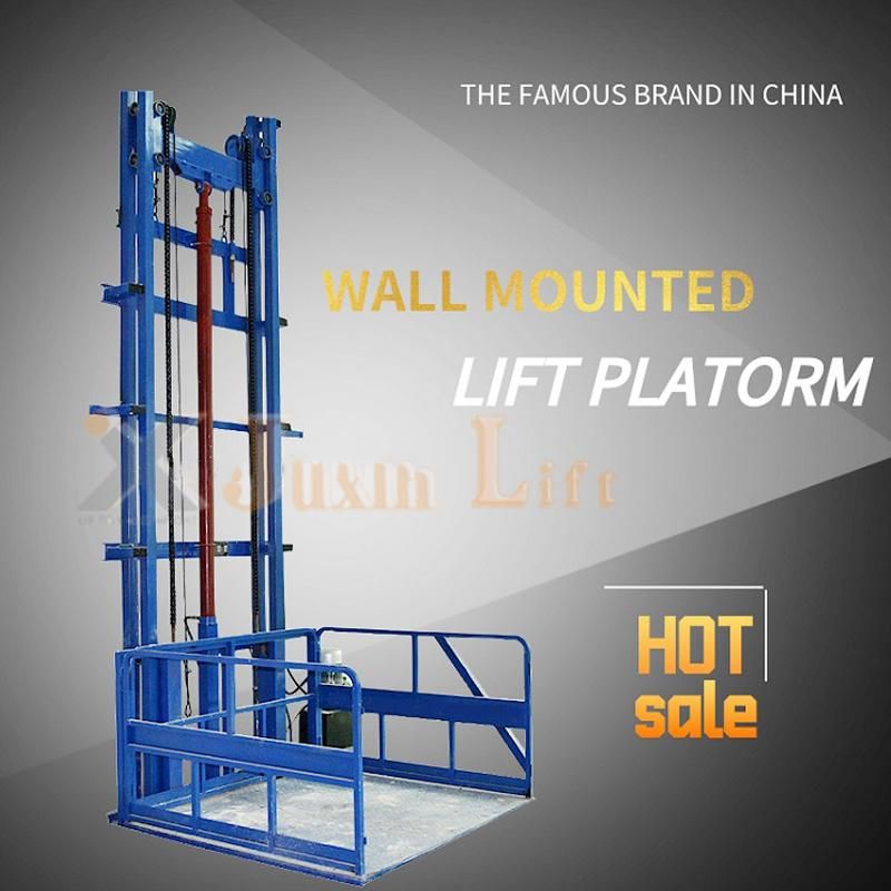 Small Freight Elevator Wall Mounted Cargo Lift for Warehouse