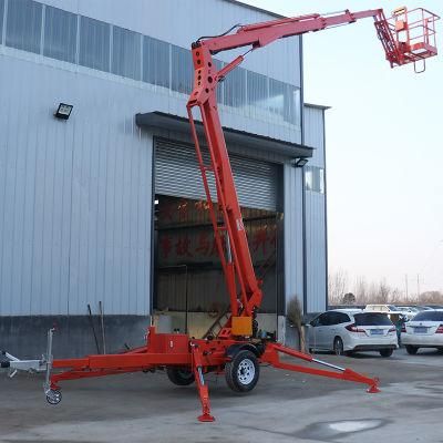 Telescopic 20 M Morn Package Size 5.4*1.6*1.9m Man Boom Lift Trailer