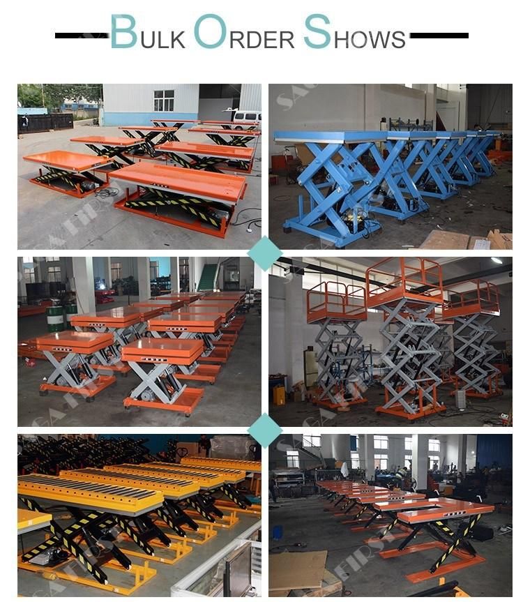 CE Certificated Hydraulic Cargo Electric Scissor Hoist Platform Motor Lift
