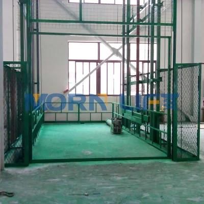 Heavy Duty Freight Elevator Hydraulic Goods Lift with Mesh Cover
