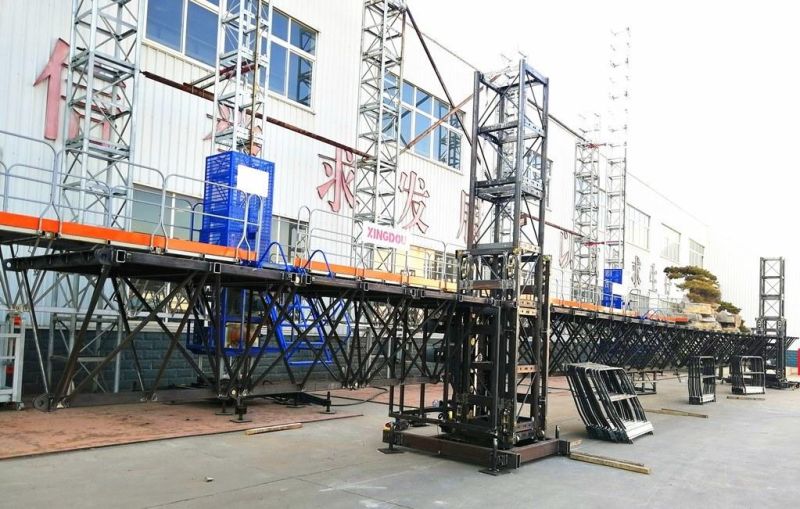 Facade Lifting Electric Scaffolding Motorized Platform Mast Climber Lift Heavy Duty Load Platform