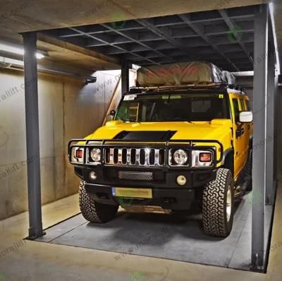 Hydraulic Basement Car Lift with Roof