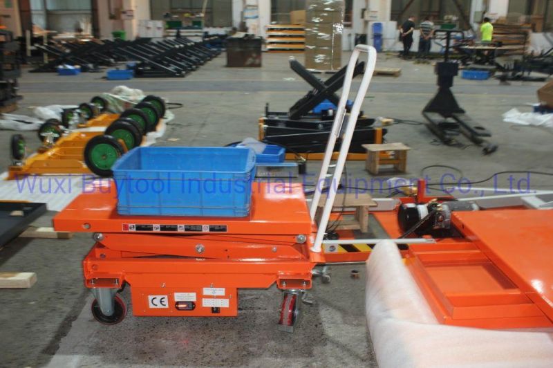 Mobile Electric Hydraulic Scissor Lift Table for Carrying Cargo / Feeding Platform