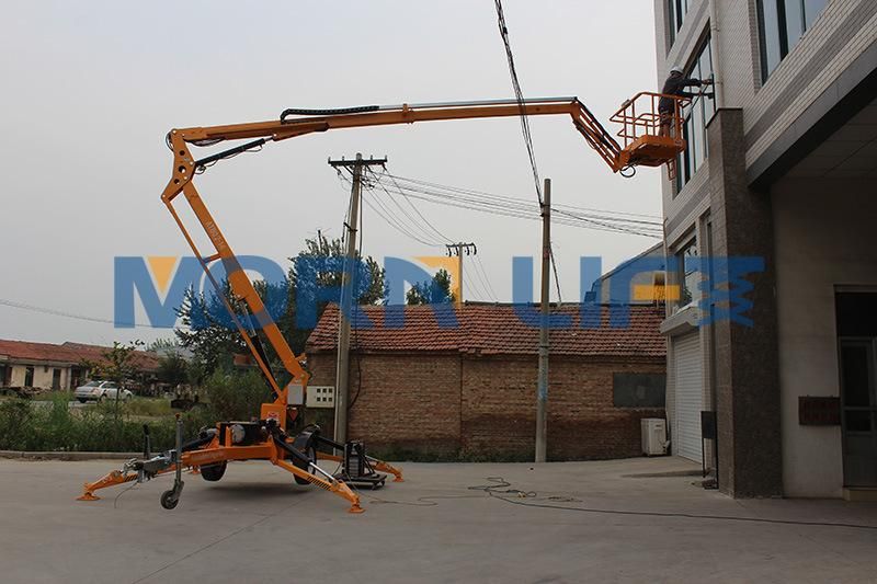 14m Trailer Articulating Mobile Manual Boom Lift