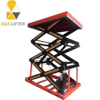 Hydraulic Stationary Three Scissor Table Lift with Customized Size