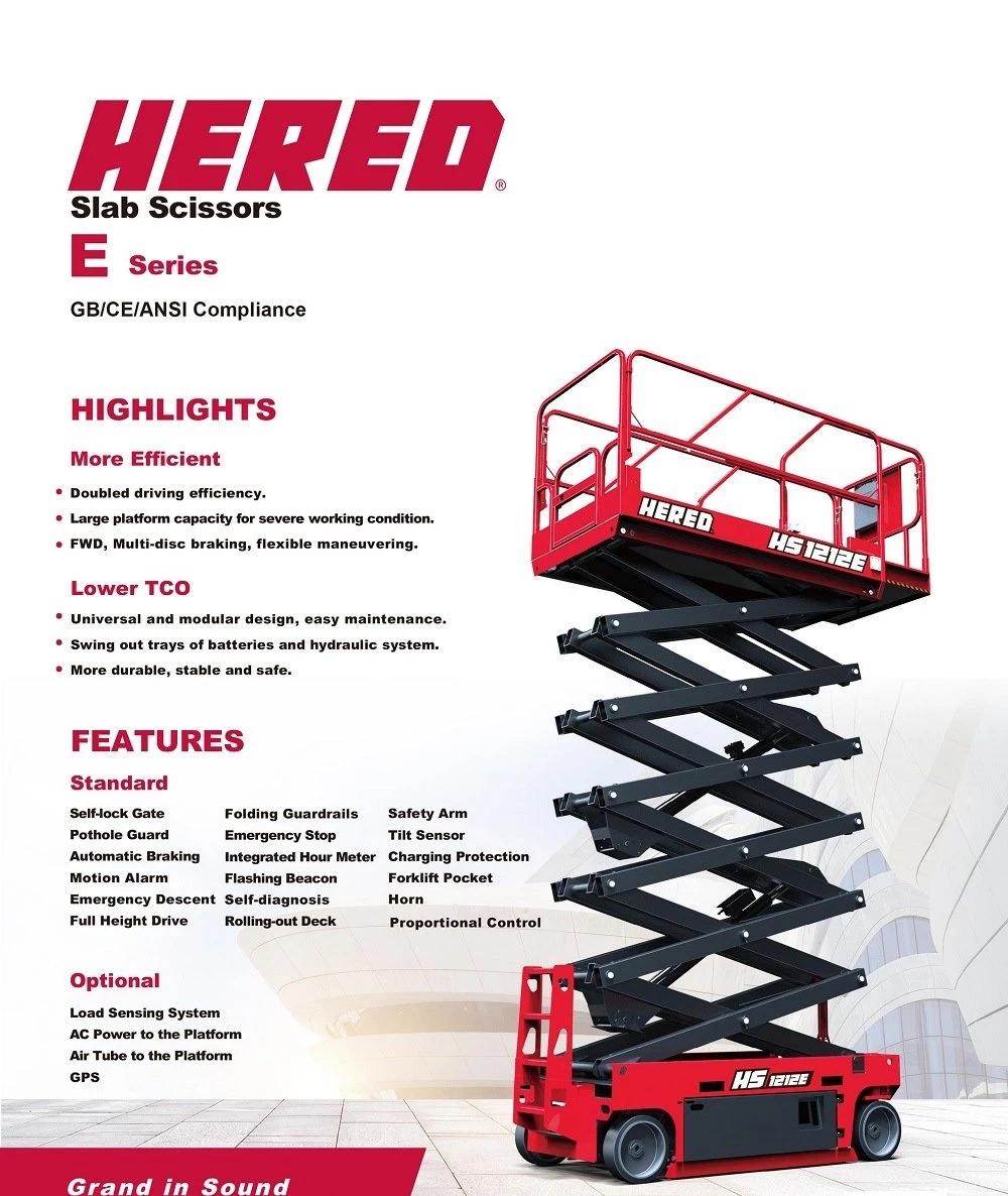 Ewp Elevated Self Propelled Hydraulic Electrical Scissor Lift 4m Aerial Working Platform Equipment