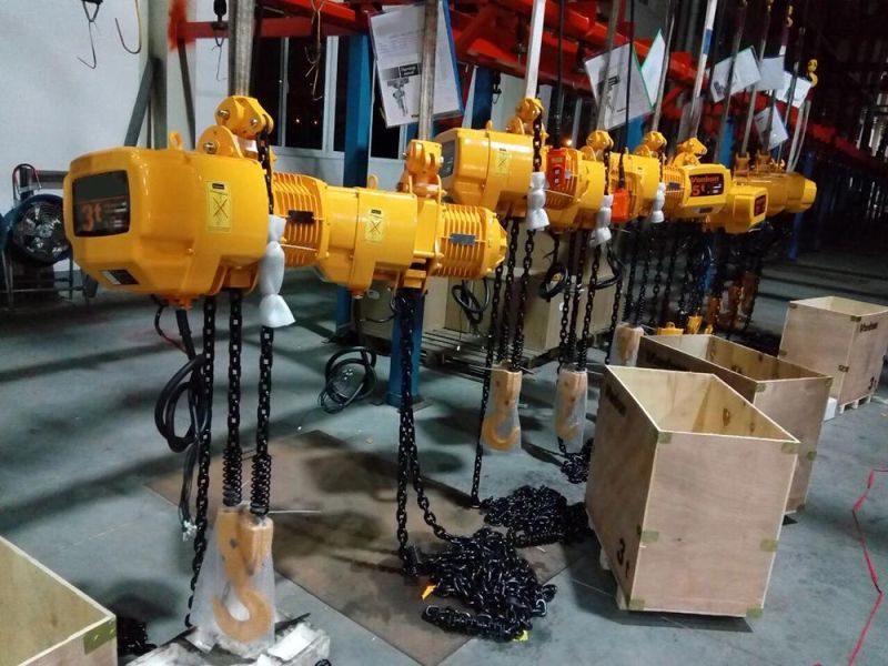 China Factory 0.3t to 100t 3 Phases or 1 Phase 380V or 220V Overhead Crane Electric Chain Block and Chain Hoist