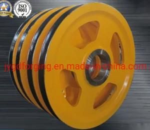 Forged S355 Steel Wire Rope Pulley Wheel/ Steel Crane Wheel